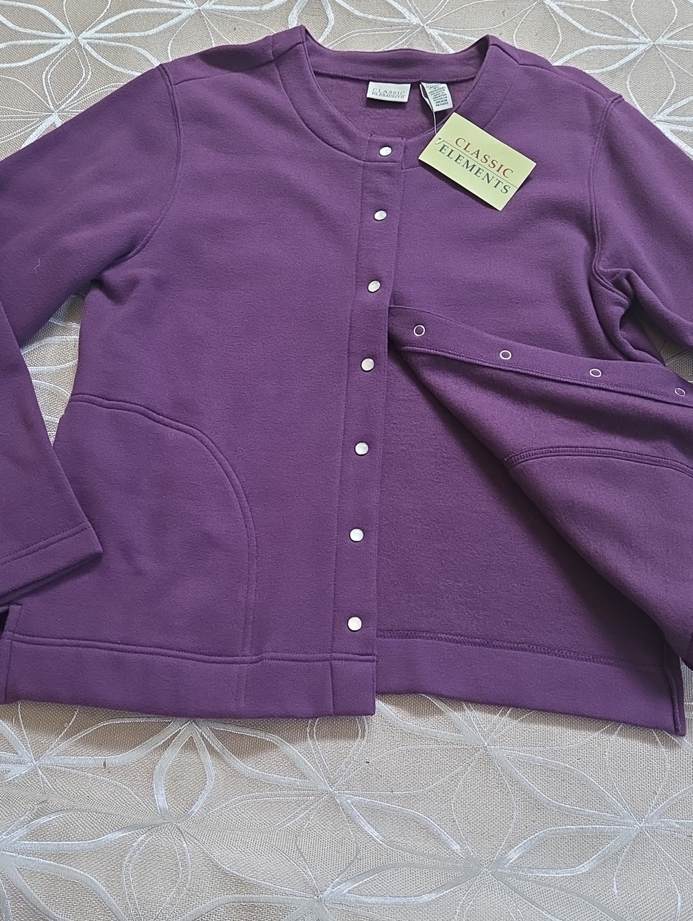 Vintage Sears Classic Elements Plum Cardigan! - Picture 7 of 7